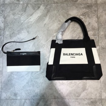 발렌시아가 BALENCIAGA 네이비 카바스 토트백 스몰