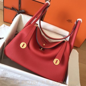 에르메스 HERMES 린디 Lindy Togo가죽 금장 은장