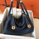 에르메스 HERMES 린디 Lindy Togo가죽 금장 은장