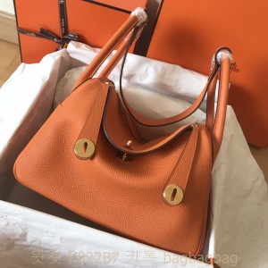 에르메스 HERMES 린디 Lindy Togo가죽 금장 은장