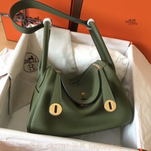 에르메스 HERMES 린디 Lindy Togo가죽 금장 은장