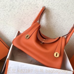 에르메스 HERMES 린디 Lindy Togo가죽 금장 은장