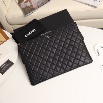 샤넬 CHANEL 캐비어 라지 클러치백 금장/은장