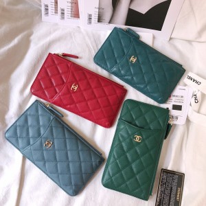 샤넬 CHANEL 장지갑  은장 금장