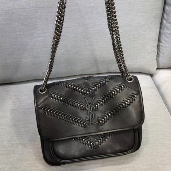 입생로랑 YSL 533037  22CM 니키 베이비 램스킨 숄더백 니키가방