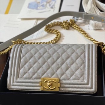 샤넬 CHANEL 캐비어 보이백 Leboy 25CM