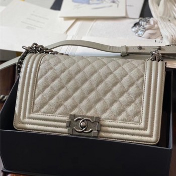 샤넬 CHANEL 캐비어 보이백 Leboy 25CM