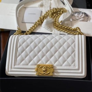 샤넬 CHANEL 캐비어 보이백 Leboy 25CM
