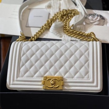 샤넬 CHANEL 캐비어 보이백 Leboy 25CM