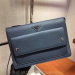 프라다 PRADA 해머드 레더 클러치 백 2VF018