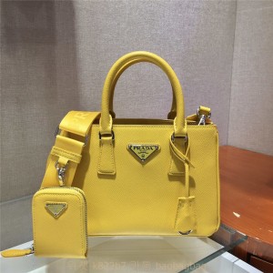 프라다 PRADA 사피아노 럭스 미니 가죽 토트백 1BA296