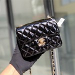 샤넬 CHANEL 클래식백 캐비어 램스킨 금장 은장 17cm