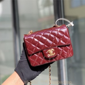 샤넬 CHANEL 클래식백 캐비어 램스킨 금장 은장 17cm