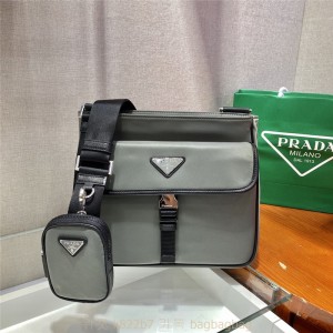 프라다 PRADA 남성 남자 2VH110 삼각로고 나일론 메신저백