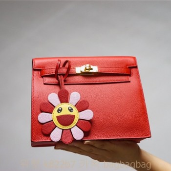 에르메스 HERMES 켈리백 Kelly Togo가죽 금장 은장