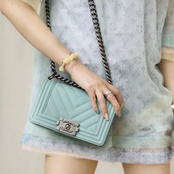 샤넬 CHANEL 캐비어 보이백 Leboy 20CM