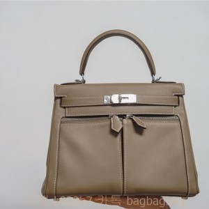 에르메스 HERMES Lakis Kelly 28cm 금장 은장