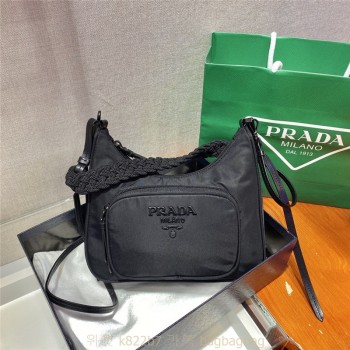 프라다 PRADA 나일론 브레이드 핸들백 1BC123