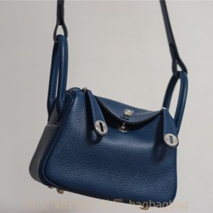 에르메스 HERMES 린디 Mini Lindy Togo가죽 금장 은장