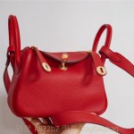 에르메스 HERMES 린디 Mini Lindy Togo가죽 금장 은장