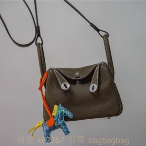 에르메스 HERMES 린디 Mini Lindy Togo가죽 금장 은장