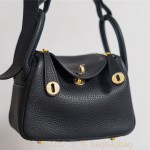 에르메스 HERMES 린디 Mini Lindy Togo가죽 금장 은장