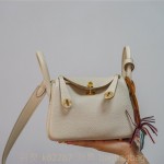 에르메스 HERMES 린디 Mini Lindy Togo가죽 금장 은장