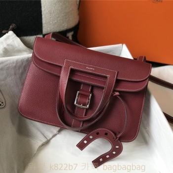 에르메스 HERMES 할잔백 togo가죽 금장 은장 30cm