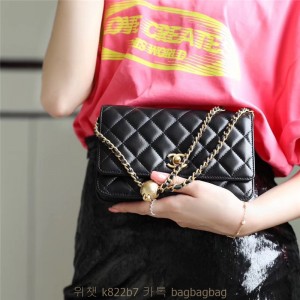 샤넬 CHANEL WOC 골드볼 체인크로스백 