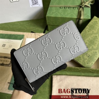 구찌 GG 엠보스 지퍼 달린 장지갑 625558