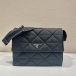 프라다 PRADA 남성 남자 1BD256 리나일론 라지 패딩 숄더백
