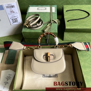 구찌 GUCCI 뱀부 1947 미니 탑 핸들백 686864