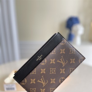 루이비통 슬림 퍼스 모노그램 리버스 캔버스 지퍼 동전지갑  M80346