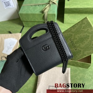 구찌 GUCCIGG 마몽 탑 핸들 카드 케이스 지갑 701074