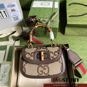 구찌 GUCCI  뱀부 1947  스몰 탑 핸들백 675797