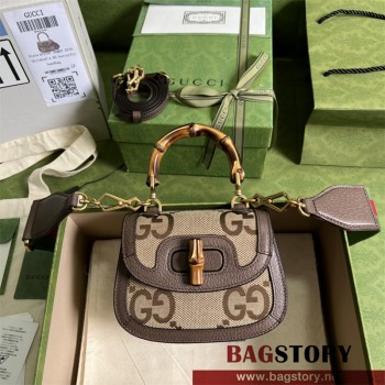 구찌 GUCCI 뱀부 1947 미니 탑 핸들백 686864