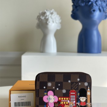 루이비통 지피 코인 퍼스 다미에에벤 동전지갑 N60492