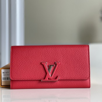 루이비통 Louis Vuitton  M61471 여성 장지갑 카퓌신월릿 가죽