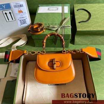 구찌 GUCCI 686864 뱀부 미니 탑 핸들백