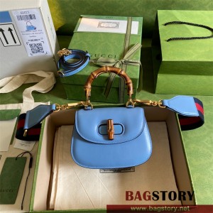 구찌 GUCCI 686864 뱀부 미니 탑 핸들백