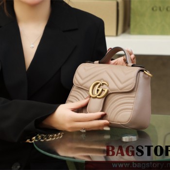 구찌 GUCCI GG 마몽 미니 탑 핸들 백 547260