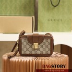 구찌 GUCCI 614368 GG 수프림 클래스프 클로저 미니백