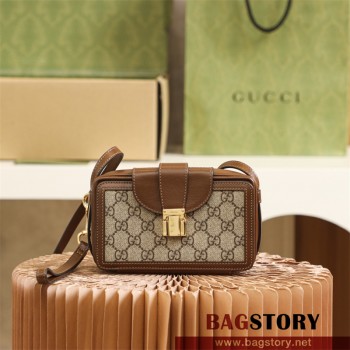 구찌 GUCCI 614368 GG 수프림 클래스프 클로저 미니백