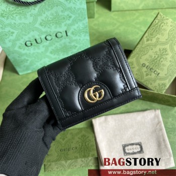 구찌 GG 마틀라세 카드 케이스 반지갑 723786 블랙
