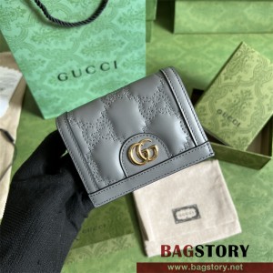 구찌 GG 마틀라세 카드 케이스 반지갑 723786 블랙