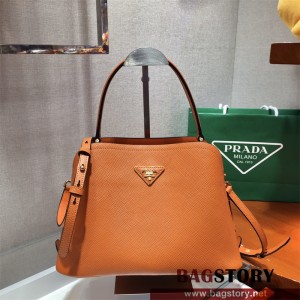 프라다 미디움 사피아노 가죽 마티네 토트백 1BA282
