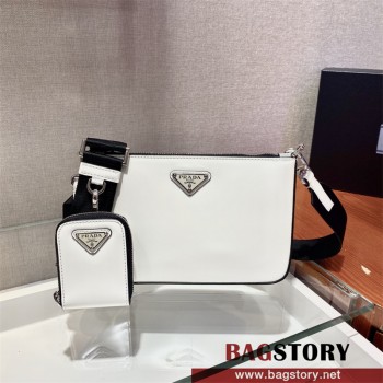 프라다 브러시드 가죽 숄더백 2VH129