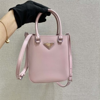 프라다 페드로 프라다 스몰 브러쉬드 레더 토트백 1BA331