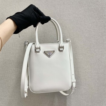 프라다 페드로 프라다 스몰 브러쉬드 레더 토트백 1BA331