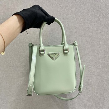 프라다 페드로 프라다 스몰 브러쉬드 레더 토트백 1BA331